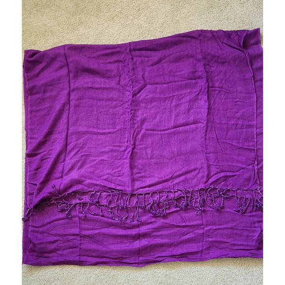 New Blue Bamboo Shawl Wrap Scarf Rebozo 100" x 29.5" - Picture 5 of 5